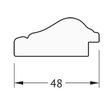 Зеркало Evoform Definite 72х72 BY 1021 в багетной раме - Алебастр 48 мм
