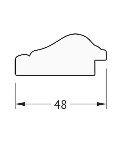 Зеркало Evoform Definite 72х72 BY 1021 в багетной раме - Алебастр 48 мм