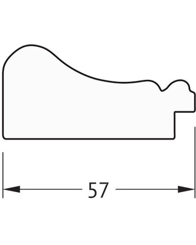 Зеркало Evoform Definite 74х74 BY 1026 в багетной раме - Беленый дуб 57 мм