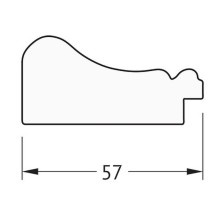Зеркало Evoform Definite 104х54 BY 1056 в багетной раме - Беленый дуб 57 мм