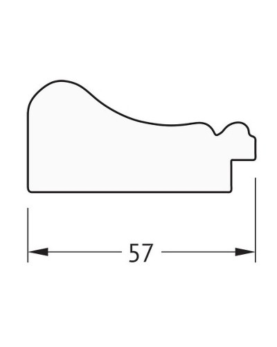 Зеркало Evoform Definite 104х54 BY 1056 в багетной раме - Беленый дуб 57 мм