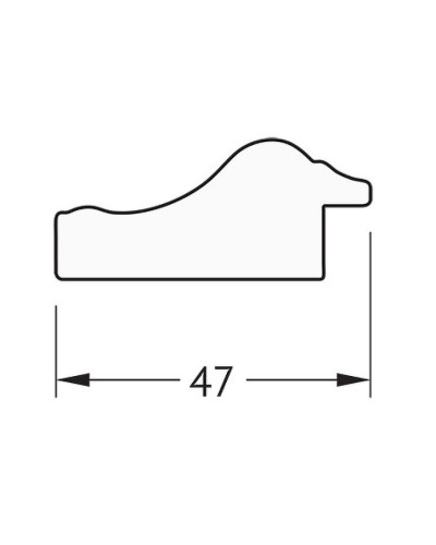 Зеркало Evoform Definite 132х72 BY 1098 в багетной раме - Сусальное золото 47 мм