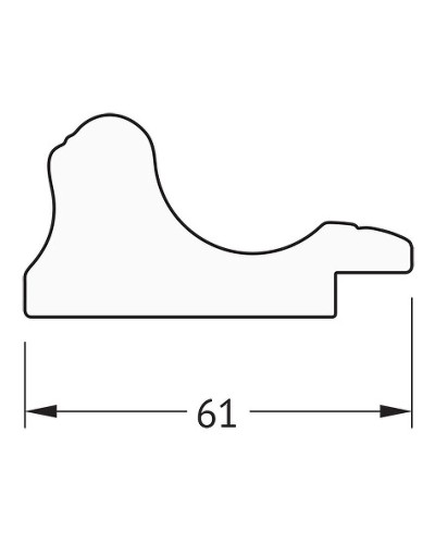 Зеркало Evoform Definite 134х74 BY 1103 в багетной раме - Золотой акведук 61 мм