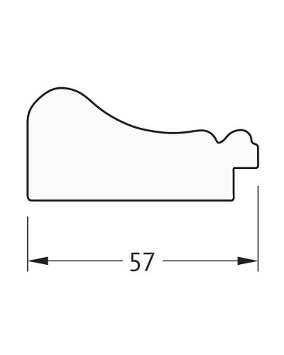 Зеркало Evoform Definite 154х74 BY 1116 в багетной раме - Беленый дуб 57 мм