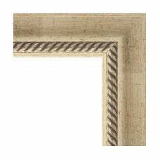 Зеркало Evoform Exclusive 73х53 BY 1122 с фацетом в багетной раме - Состаренное серебро с плетением 70 мм