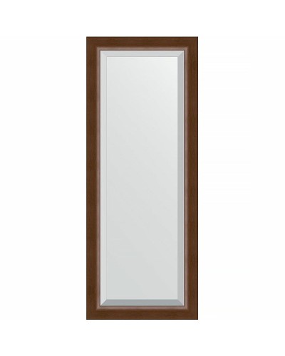 Зеркало Evoform Exclusive 132х52 BY 1157 с фацетом в багетной раме - Орех 65 мм