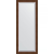 Зеркало Evoform Exclusive 142х57 BY 1167 с фацетом в багетной раме - Орех 65 мм
