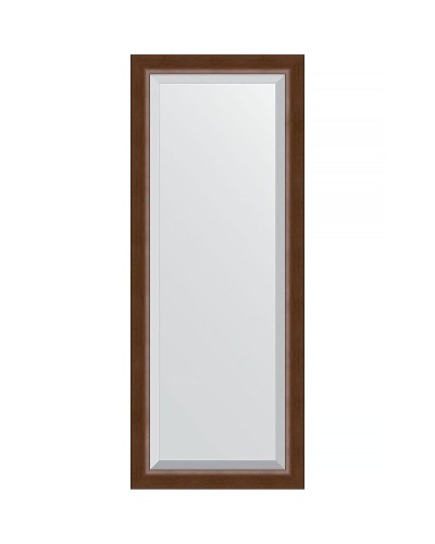 Зеркало Evoform Exclusive 142х57 BY 1167 с фацетом в багетной раме - Орех 65 мм