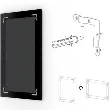 Зеркало Evoform Exclusive 142х57 BY 1167 с фацетом в багетной раме - Орех 65 мм