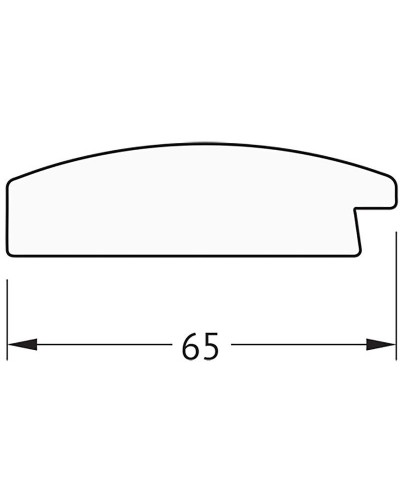 Зеркало Evoform Exclusive 142х57 BY 1167 с фацетом в багетной раме - Орех 65 мм