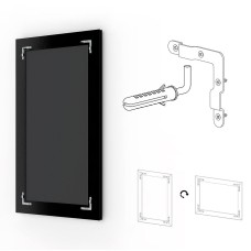 Зеркало Evoform Exclusive 86х56 BY 1140 с фацетом в багетной раме - Алюминий 90 мм