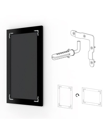 Зеркало Evoform Exclusive 86х56 BY 1140 с фацетом в багетной раме - Алюминий 90 мм