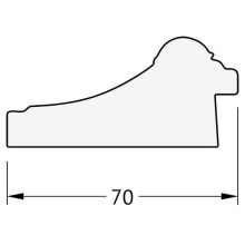 Зеркало Evoform Exclusive 113х53 BY 1142 с фацетом в багетной раме - Состаренное серебро с плетением 70 мм