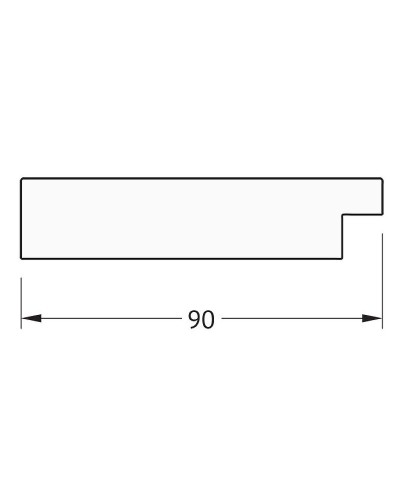 Зеркало Evoform Exclusive 96х66 BY 1180 с фацетом в багетной раме - Алюминий 90 мм