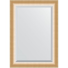 Зеркало Evoform Exclusive 106х76 BY 1201 с фацетом в багетной раме - Травленое золото 87 мм