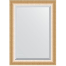 Зеркало Evoform Exclusive 106х76 BY 1201 с фацетом в багетной раме - Травленое золото 87 мм