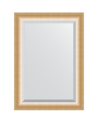 Зеркало Evoform Exclusive 106х76 BY 1201 с фацетом в багетной раме - Травленое золото 87 мм