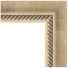 Зеркало Evoform Exclusive 93х63 BY 1172 с фацетом в багетной раме - Состаренное серебро с плетением 70 мм