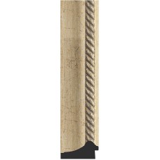 Зеркало Evoform Exclusive 173х113 BY 1212 с фацетом в багетной раме - Состаренное серебро с плетением 70 мм