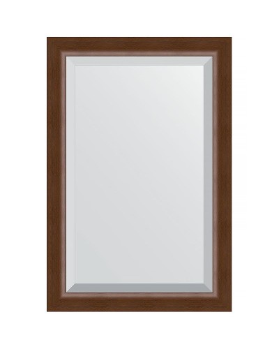 Зеркало Evoform Exclusive 92х62 BY 1177 с фацетом в багетной раме - Орех 65 мм