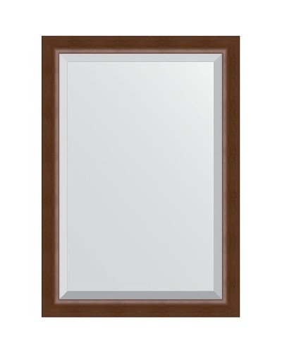 Зеркало Evoform Exclusive 102х72 BY 1197 с фацетом в багетной раме - Орех 65 мм