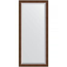 Зеркало Evoform Exclusive 162х72 BY 1207 с фацетом в багетной раме - Орех 65 мм