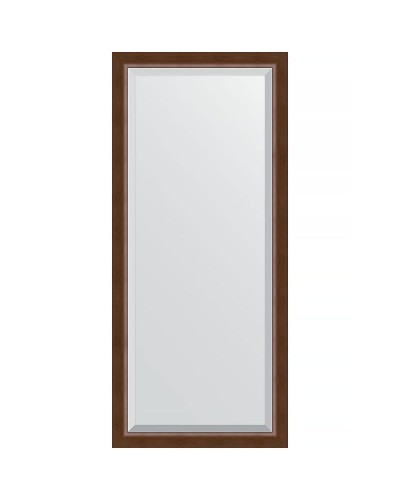 Зеркало Evoform Exclusive 162х72 BY 1207 с фацетом в багетной раме - Орех 65 мм