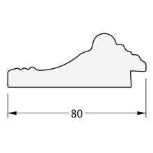 Зеркало Evoform Exclusive 115х55 BY 1244 с фацетом в багетной раме - Сусальное золото 80 мм
