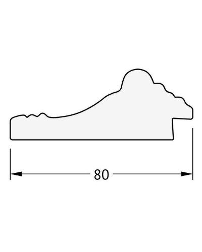 Зеркало Evoform Exclusive 115х55 BY 1244 с фацетом в багетной раме - Сусальное золото 80 мм