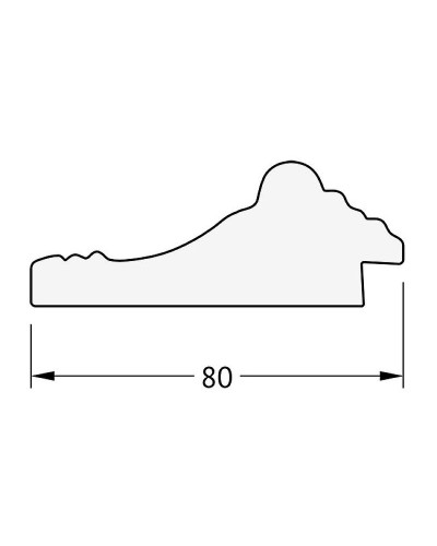 Зеркало Evoform Exclusive 145х60 BY 1264 с фацетом в багетной раме - Сусальное золото 80 мм