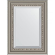 Зеркало Evoform Exclusive 76х56 BY 1227 с фацетом в багетной раме - Римское серебро 88 мм