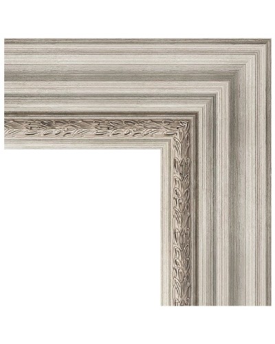 Зеркало Evoform Exclusive 86х56 BY 1237 с фацетом в багетной раме - Римское серебро 88 мм