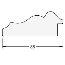 Зеркало Evoform Exclusive 86х56 BY 1237 с фацетом в багетной раме - Римское серебро 88 мм