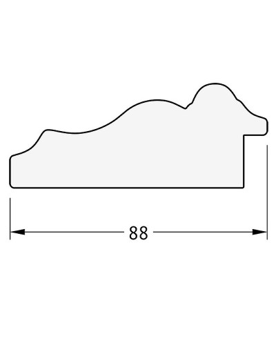 Зеркало Evoform Exclusive 86х56 BY 1237 с фацетом в багетной раме - Римское серебро 88 мм