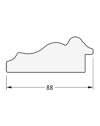 Зеркало Evoform Exclusive 146х61 BY 1267 с фацетом в багетной раме - Римское серебро 88 мм