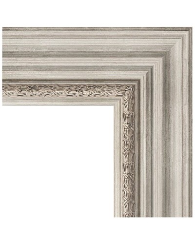 Зеркало Evoform Exclusive 96х66 BY 1277 с фацетом в багетной раме - Римское серебро 88 мм