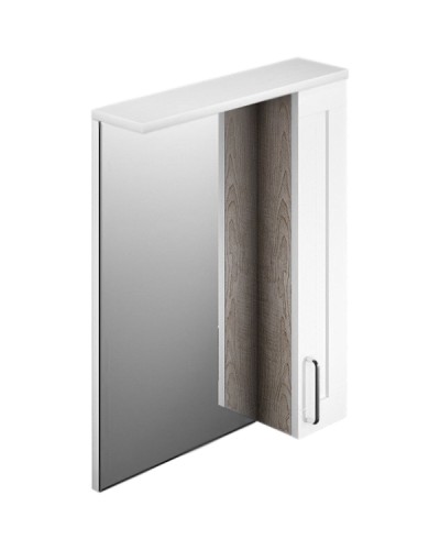 Зеркало со шкафом Iddis Sena 60 с подсветкой Белый Светлое дерево