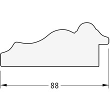 Зеркало Evoform Exclusive 156х66 BY 1287 с фацетом в багетной раме - Римское серебро 88 мм