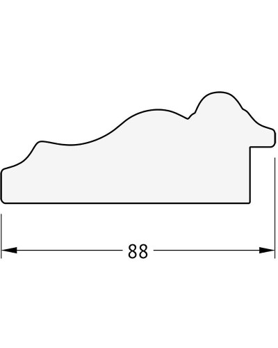 Зеркало Evoform Exclusive 156х66 BY 1287 с фацетом в багетной раме - Римское серебро 88 мм