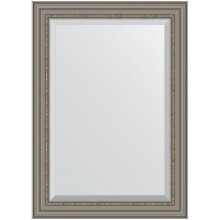 Зеркало Evoform Exclusive 106х76 BY 1297 с фацетом в багетной раме - Римское серебро 88 мм