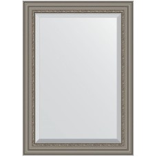 Зеркало Evoform Exclusive 106х76 BY 1297 с фацетом в багетной раме - Римское серебро 88 мм