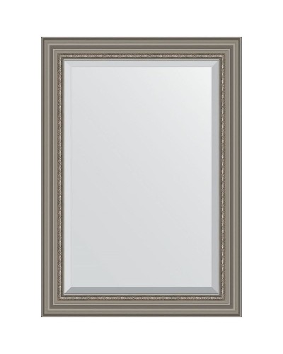 Зеркало Evoform Exclusive 106х76 BY 1297 с фацетом в багетной раме - Римское серебро 88 мм