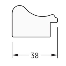 Зеркало Evoform Definite 47х37 BY 1340 в багетной раме - Черненое серебро 38 мм