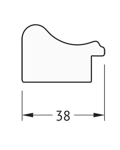 Зеркало Evoform Definite 47х37 BY 1340 в багетной раме - Черненое серебро 38 мм