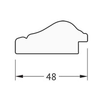Зеркало Evoform Definite 49х39 BY 1343 в багетной раме - Алебастр 48 мм