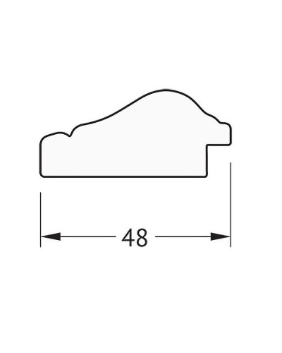 Зеркало Evoform Definite 49х39 BY 1343 в багетной раме - Алебастр 48 мм