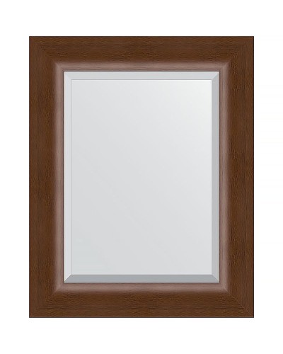 Зеркало Evoform Exclusive 52х42 BY 1359 с фацетом в багетной раме - Орех 65 мм