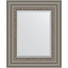 Зеркало Evoform Exclusive 56х46 BY 1369 с фацетом в багетной раме - Римское серебро 88 мм