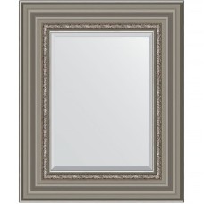 Зеркало Evoform Exclusive 56х46 BY 1369 с фацетом в багетной раме - Римское серебро 88 мм