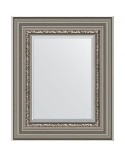Зеркало Evoform Exclusive 56х46 BY 1369 с фацетом в багетной раме - Римское серебро 88 мм
